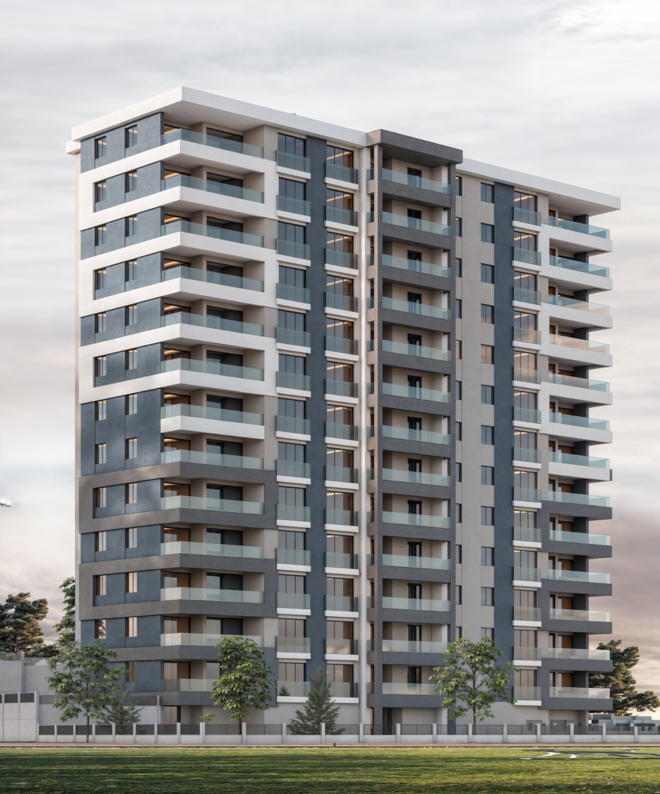 Modern konut yapısı cephe görselleştirmesi